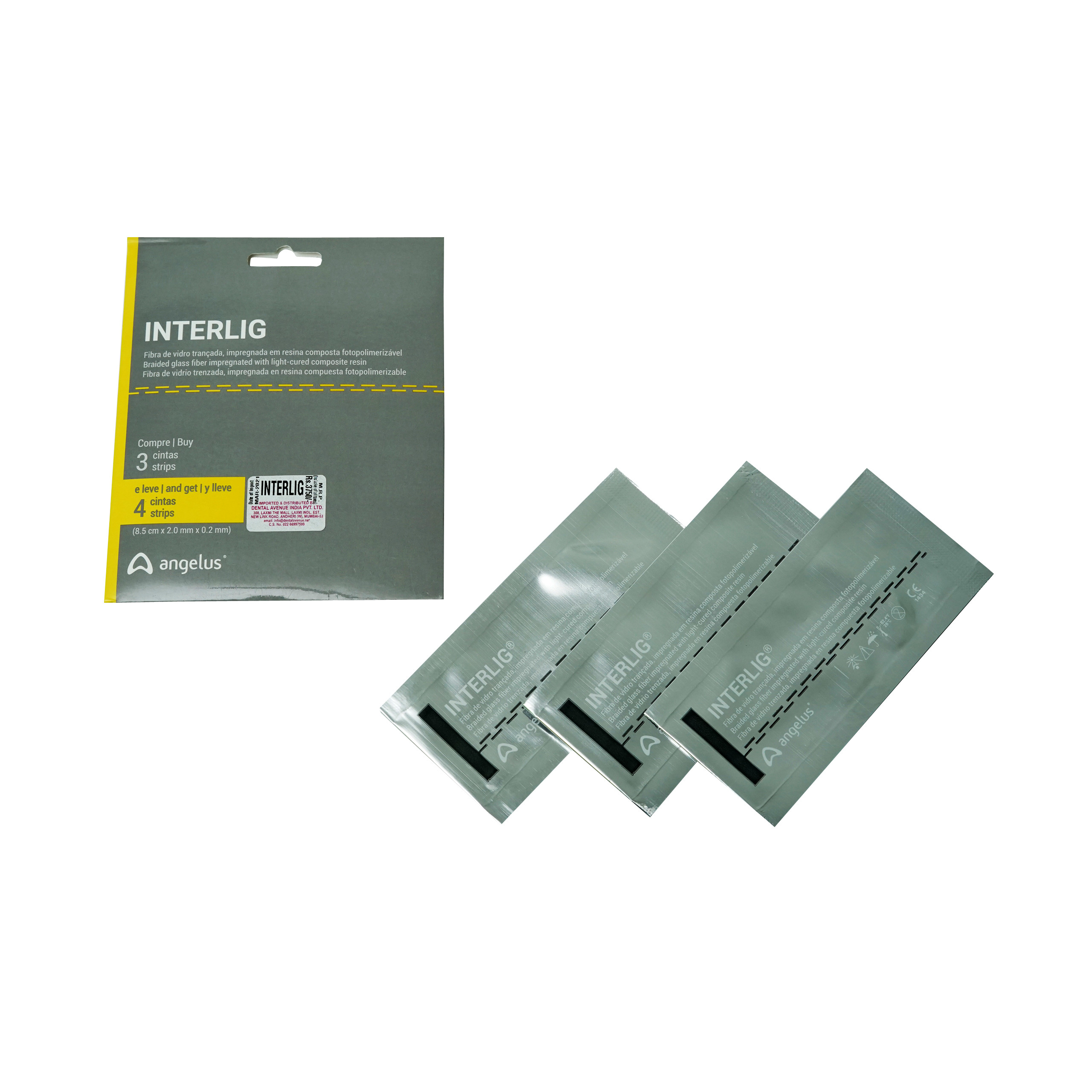 Angelus Interlig Fiber Splint Pack Of 3 Strips